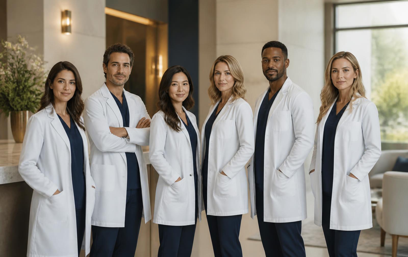 The Collier Neurologic Specialists care team standing together in the clinic lobby
